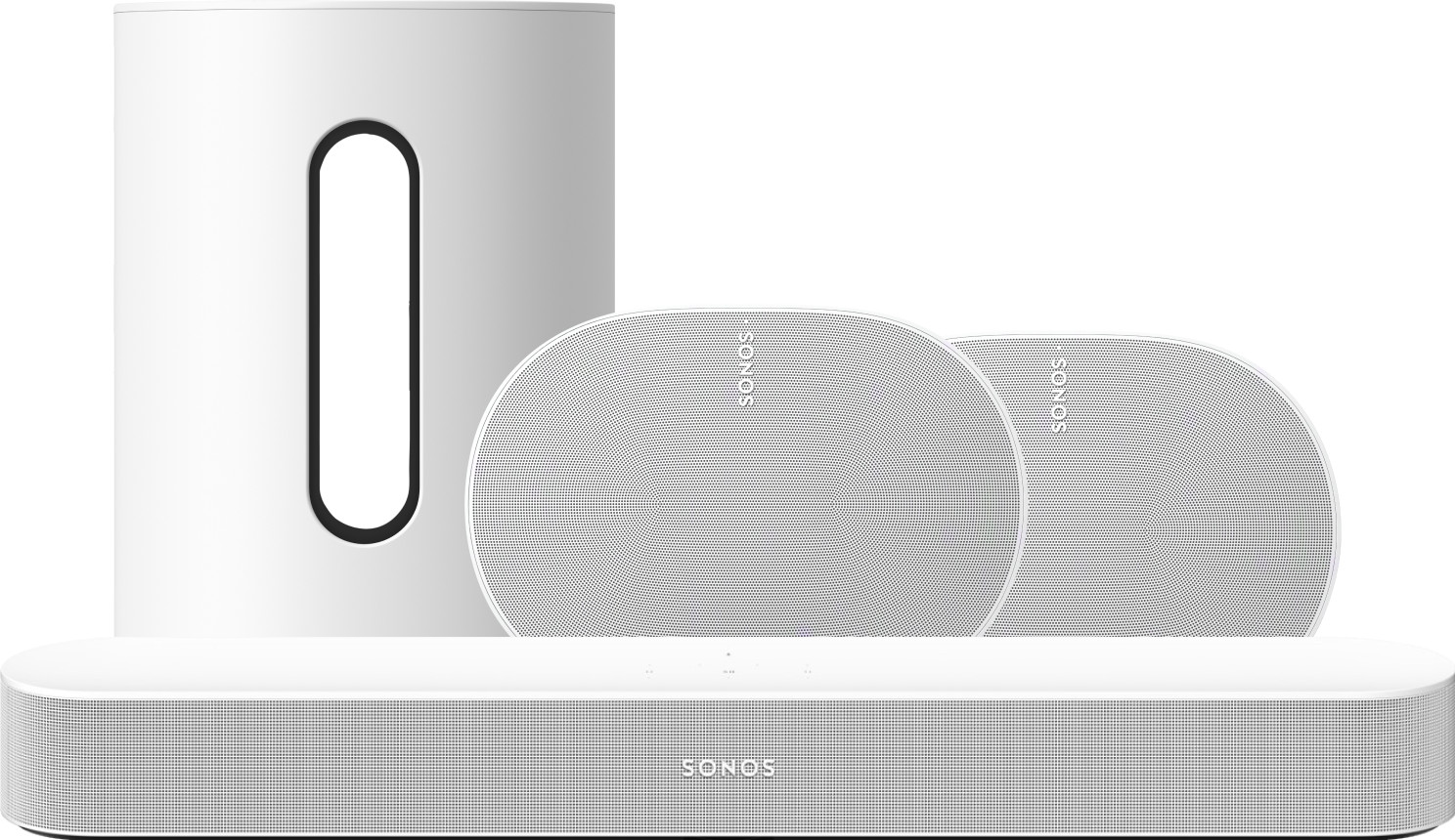 Sonos Beam Gen2 Wit + Era 300 + Sub Mini Wit