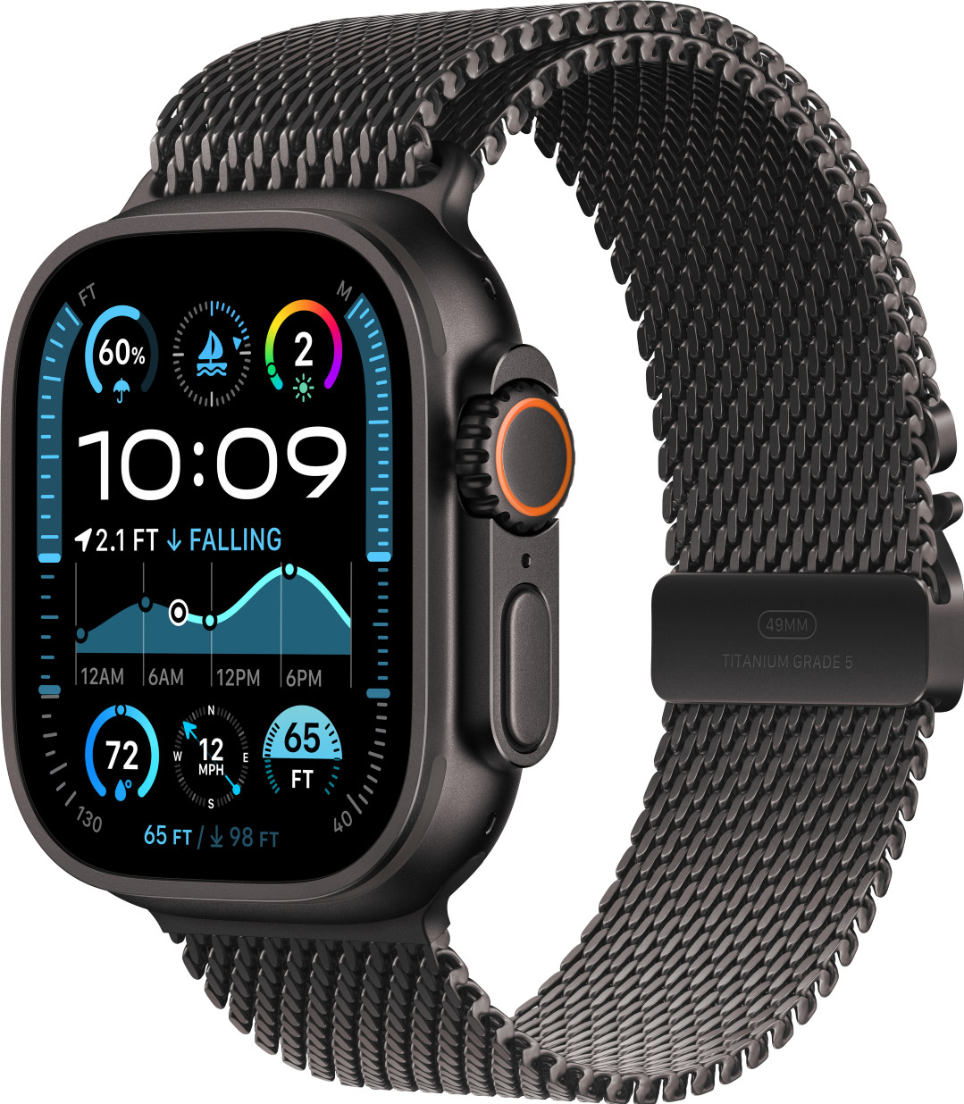 Apple Watch Ultra 2 4G 49mm Zwart Milanese Band M